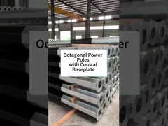 Achtabgeordnete Kraftpole mit konischer Basisplatte