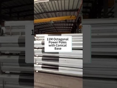 11m achteckige Strompfähle mit konischer Basis