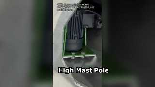 Hoher Mastmast mit automatischem Hebesystem | #Shorts im feuerverzinkten achteckigen Design