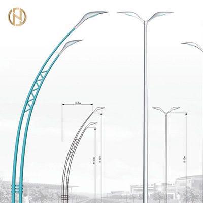 3-12M konisches Form-StraßenlaternePole Q345B Stahl-Pole mit dem doppelten Arm