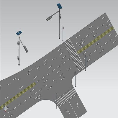T-Art achteckiger Posten der Form-6M Cantilever Traffic Light