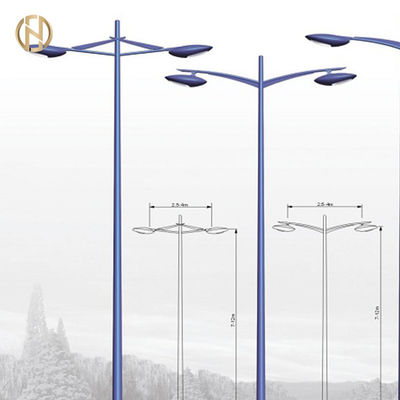Einfache oder doppelte Stärke der Arm-Straßenlaterne-Pole-Gewohnheits-3-12M Galvanisations-85um