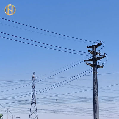 Graue Farbe galvanisierte achteckigen Stahl-Polen 69KV NEA 50FT 55FT 60FT 65FT 70FT