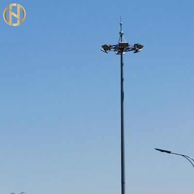 Galvanisierter 12 Meter hoher Mast Pole mit der Senkung des anhebenden Mechanismus