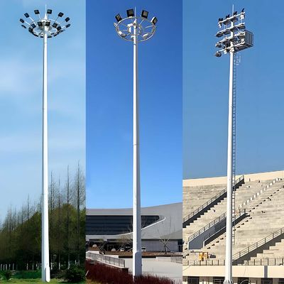 kaufen Feuerverzinkter Hochmast-Stadionbeleuchtungsmast, rohrförmiger Stahlmast online manufacture