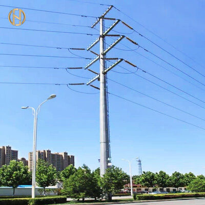 kaufen Konischer Überlappungsstoß Q355 verzinkter Stahl-Strommast, 15-20M achteckiger Stromverteilungsmast für 10-35kV, verifizierter Quellhersteller online manufacture