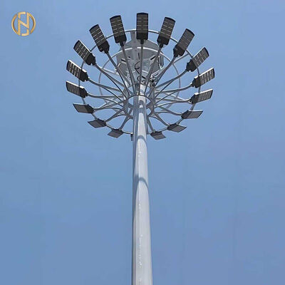 kaufen Stadionbeleuchtung Hochmast mit verschiedenen Pfahlformen und -höhen 15 bis 40 Meter mit langlebiger verzinkter Stahlkonstruktion online manufacture