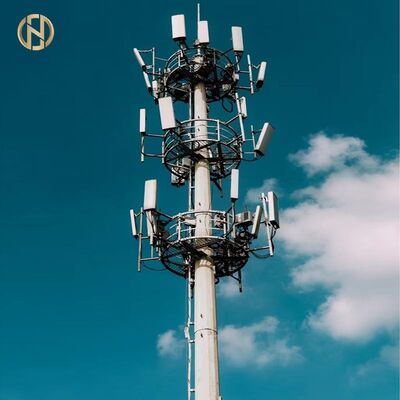 Kaufen Feuerverzinkter Telekommunikationsstahlmast – TIA/EIA-222-konform, 20–50 m für 4G/5G-Basisstationen online manufacture