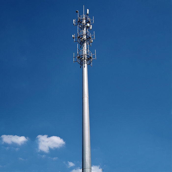100FT 120FT Telekommunikationspoles Heißtauchverzinkte Oberflächenbehandlung und Futao Telekommunikation Nachbeugung Berechnung