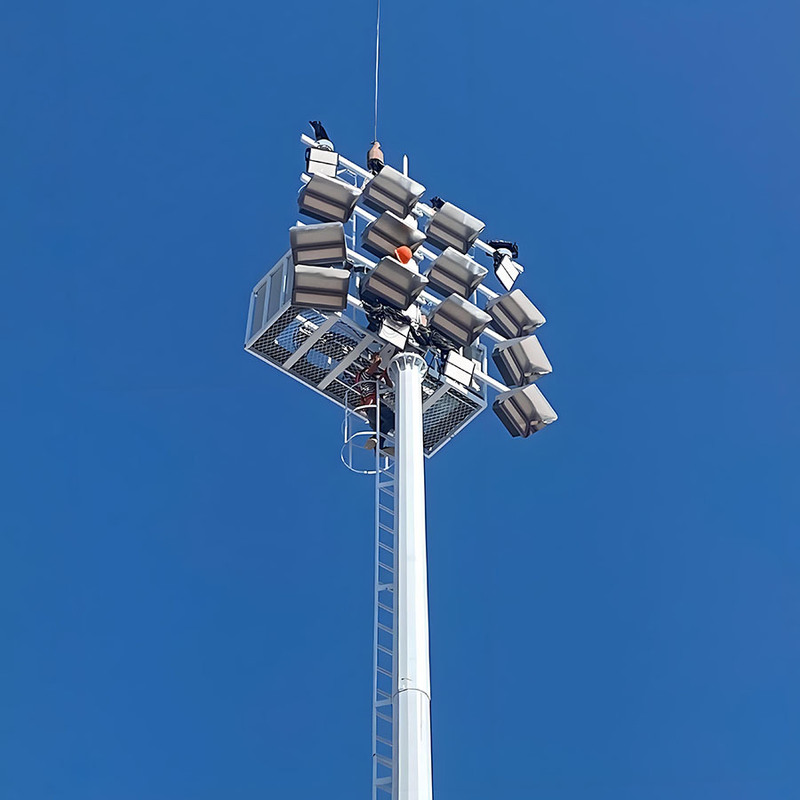 15m bis 50m verstellbarer Hochmastleuchten-Stadion-Hochmasten-Lichtmast, heiß verkaufter feuerverzinkter Hochmasten-Beleuchtungs-Stahlmast