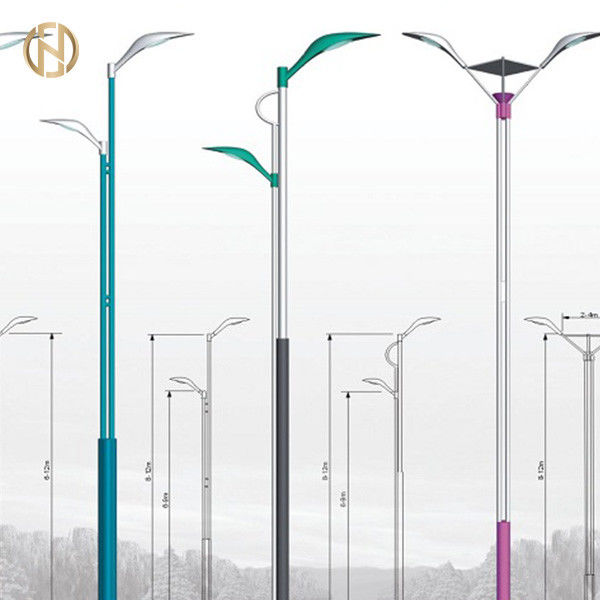 Achteckiges StraßenlaternePole Q345B einarmiger heller Pole 3-12M Height