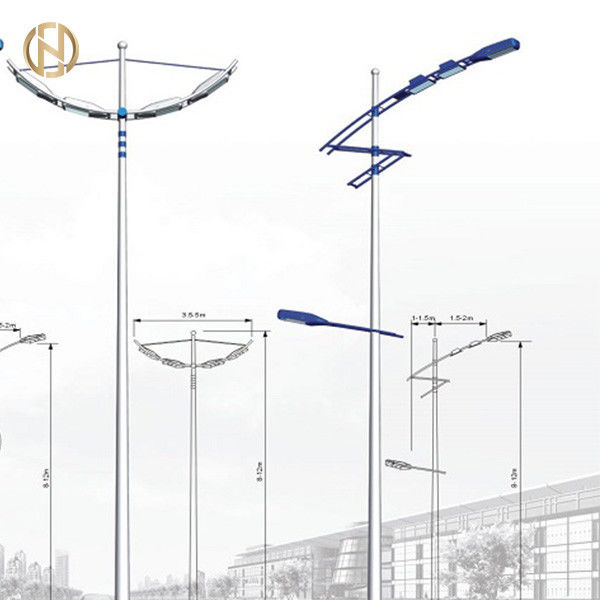 Hot Dip Galvanized Octogonal Solar Street Light Pole Design für Kegel-, Vielseiter-, Rund- oder andere Multi-Pyramidenform