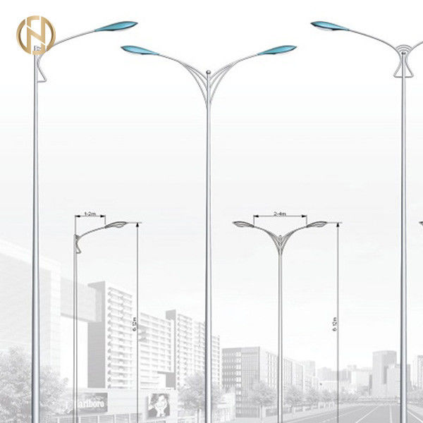IP65 galvanisierte 12M Single Arm Street Licht Polen