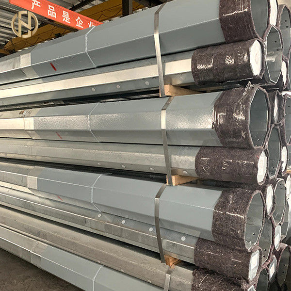 Galvanisierte Stahlgut ausgeführte Galvanisation 69KV getriebe-Polen 12.2m