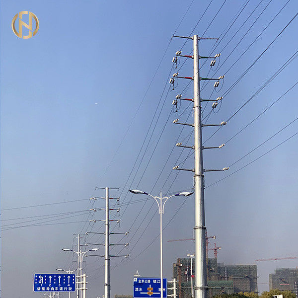 110KV 138KV HDG galvanisierte Electric Power-Posten für Hochspannungsleitung