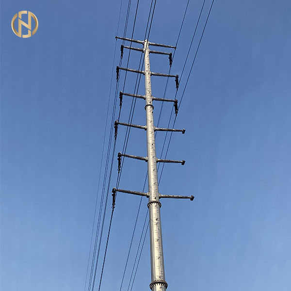 Galvanisierte Stahlgut ausgeführte Galvanisation 69KV getriebe-Polen 12.2m