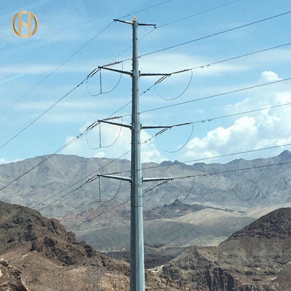 Heißes Bad galvanisierte Strommast 166KV 38m für Hochspannungsleitung