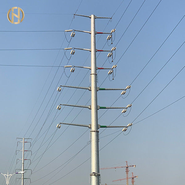 Elektrischer Stahlstrommast-heißes Bad Dodecagon galvanisierte 32m 110FT