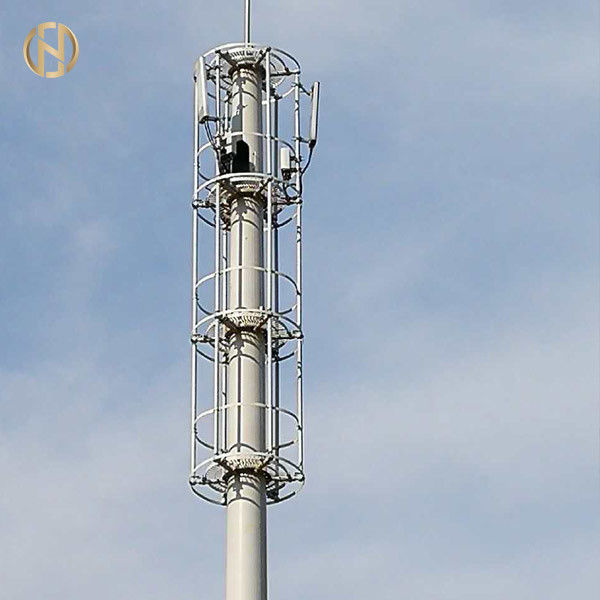 Röhrentelekommunikations-Turm 36M 4 Abschnitt-Gleitverbindung galvanisierte Oberfläche