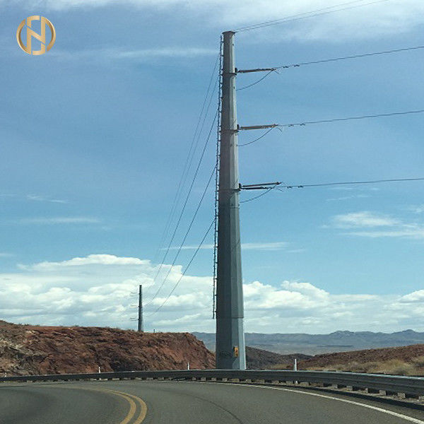 45FT 50FT 55FT 60FT Stahlstrommast-einzelner Stromkreis-Stahlgetriebe Pole