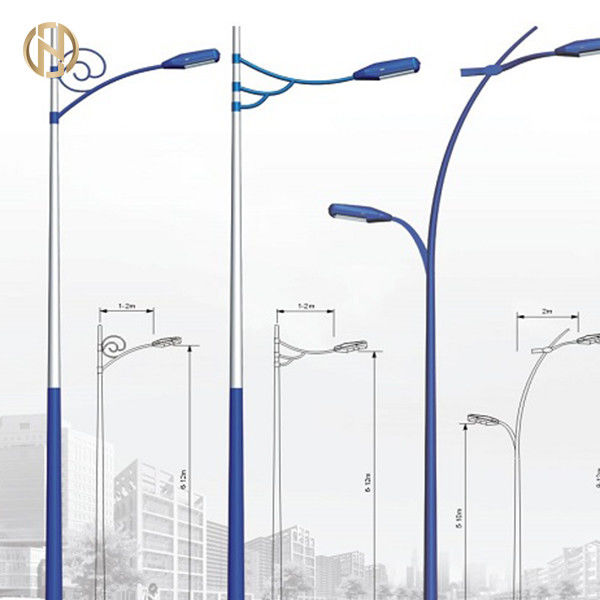 6 - 15M Street Light Pole Antikorrosion heller Stahlpole mit verschiedenem Entwurf