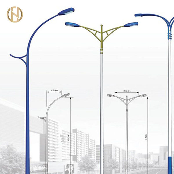 3-12M achteckiger Doppelt-Arm-hohe Haltbarkeit des Form-Straßen-Laternenpfahl-Q345B