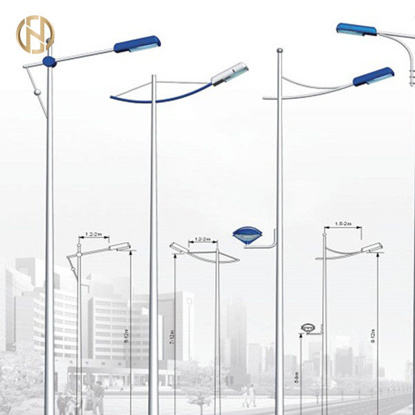 8M achteckiger Doppelt-Arm-Stahl Pole Form-Straßenlaterne-Polen Q345B