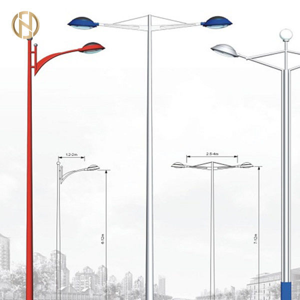 6M 8M 10M 12M achteckige Form Q235B Straßenlaterne-Polen/Q345B-Wellen-Material