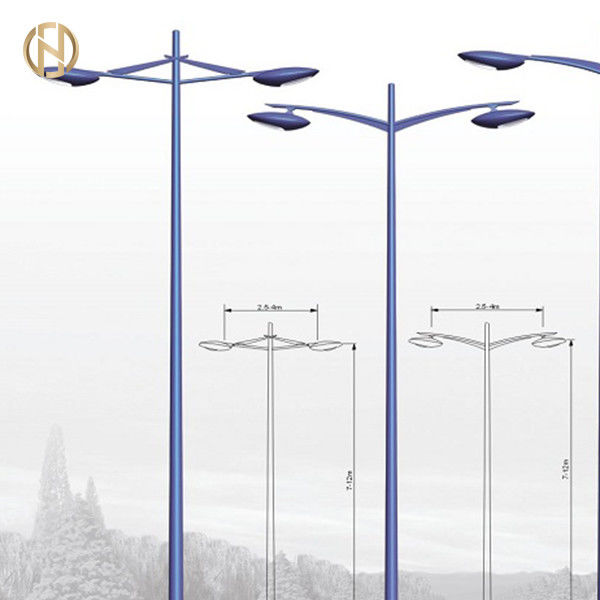 Einfache oder doppelte Stärke der Arm-Straßenlaterne-Pole-Gewohnheits-3-12M Galvanisations-85um