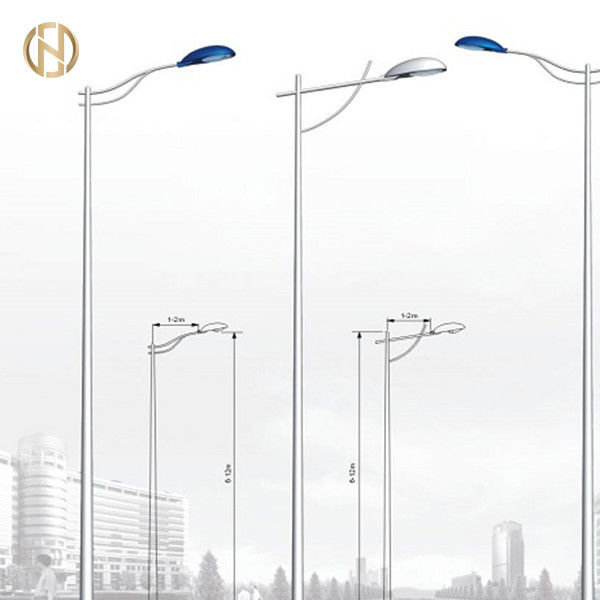 Sich verjüngende achteckige galvanisierte Stahlstraßenlaterne-Pole-Stahllampe Pole