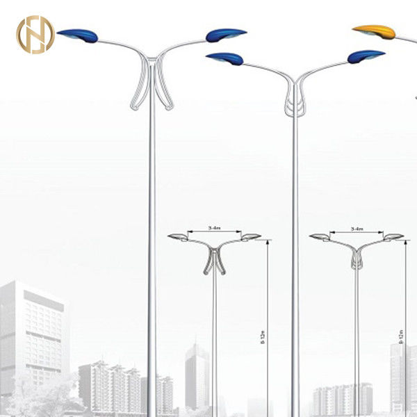 Achteckiger heller Stahlpole 10M mit einarmigem