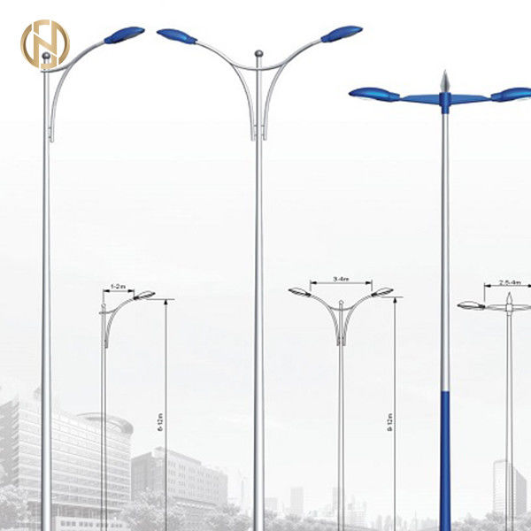 Kundengebundenes heißes Bad galvanisierte 15 Meter Stahlstraßenlaterne-Pole