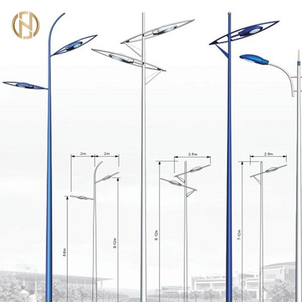 3m 6m 8m 12m Hot Dip Galvanized Oktagonal Straßenlichtmast