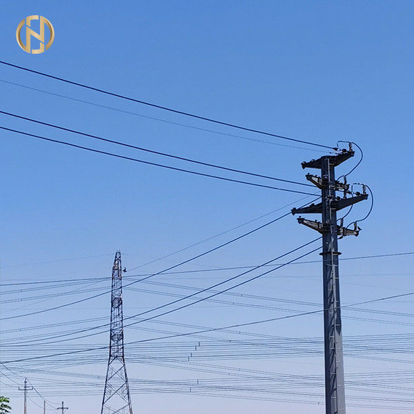 Graue Farbe galvanisierte achteckigen Stahl-Polen 69KV NEA 50FT 55FT 60FT 65FT 70FT