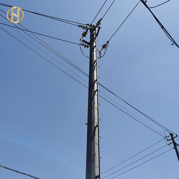 Graue Farbe galvanisierte achteckigen Stahl-Polen 69KV NEA 50FT 55FT 60FT 65FT 70FT