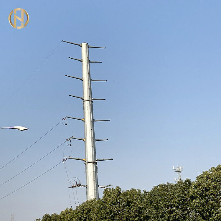 9M Galvanised Metal Steel Strommast 350daN 200daN für 11kv Netzverteilung